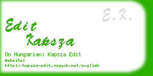 edit kapsza business card